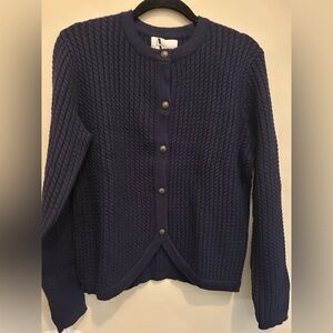Elegant Navy Cardigan Sweater